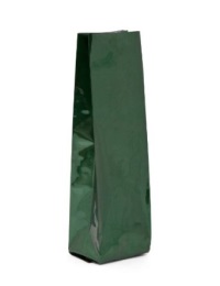 Foil Bags - Concealed-Seal Gusseted Foil Bags Green 5lb. No Valve