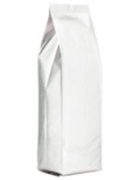 Foil Bags - Center-Seal Gusseted Foil Bags White 2lb. No Valve