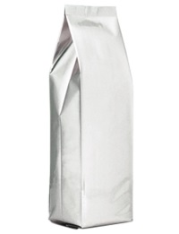 Foil Bags - Concealed-Seal Gusseted Foil Bags Silver (Narrow) 5lb. No Valve