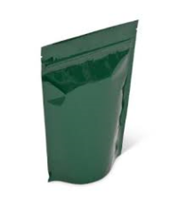 Mylar Bags - Stand Up Metallized Mylar Pouch Green 16oz. + Zip