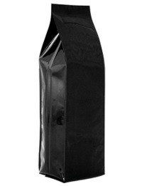 Foil Bags - Concealed-Seal Gusseted Foil Bags Black 4 Ply (Foil/Nylon) 5lb. No Valve