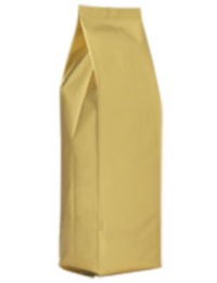 Foil Bags - Center-Seal Gusseted Foil Bags Gold 2lb. No Valve