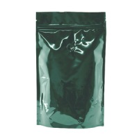 Foil Bags - Stand Up Foil Pouches Green No Valve 8oz. + Zip